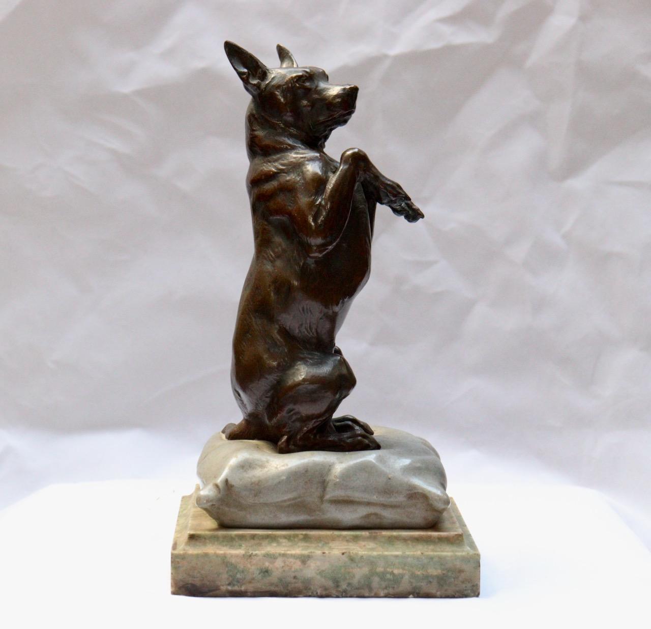 French Charles Paillet Bronze Figure of a Dog