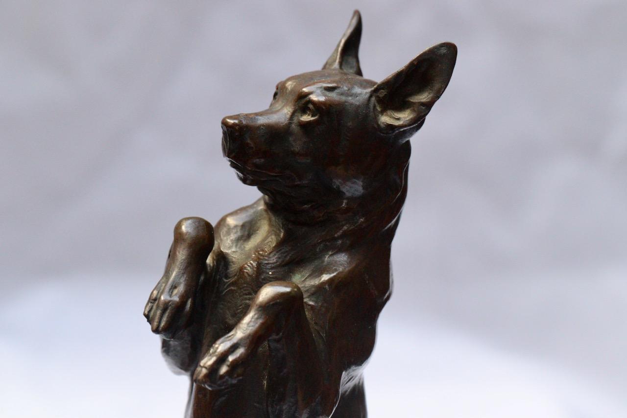 Charles Paillet Bronze Figure of a Dog 1
