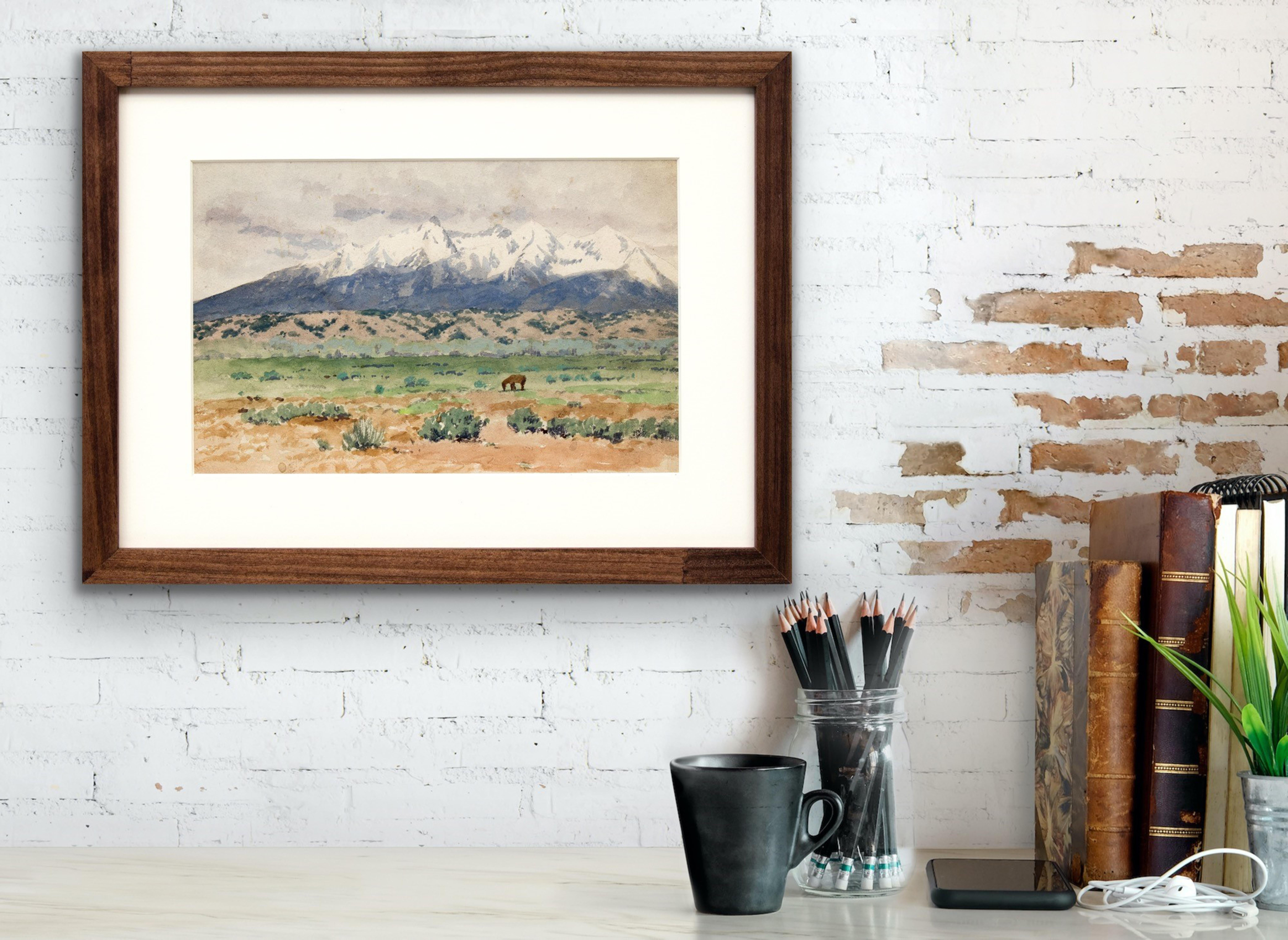 Blanca Peak, Sangre de Cristo Range, Colorado Mountain Landscape Painting Horse 3
