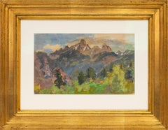 Charles Partridge Adams, Colorado Landscape Gouache, 20th-Century Plein Air Art