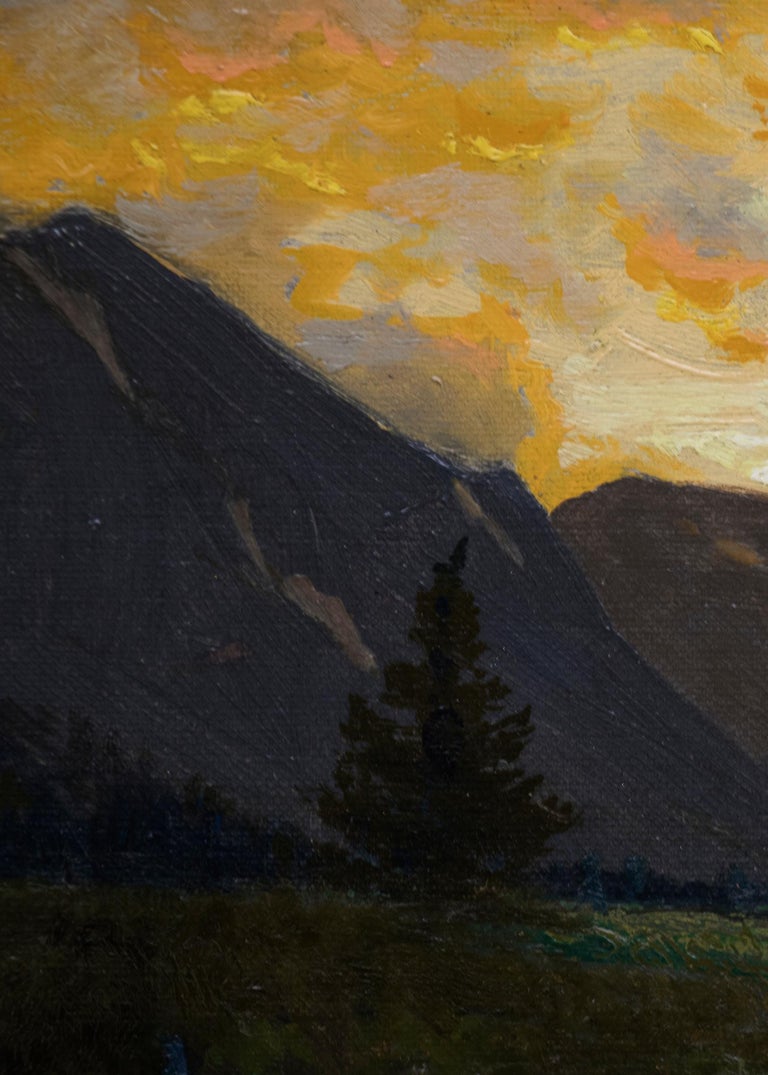 Moraine Park at Sunset - Estes Park, Colorado, Mountain Landscape Oil Painting 3