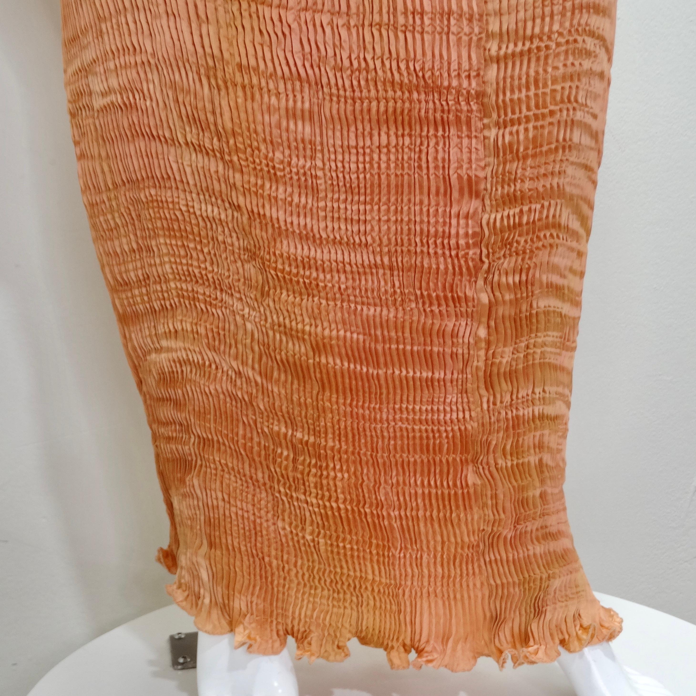 Women's or Men's Charles Patricia Lester 1970s Fortuny Style Burnt Velvet Pleated Top & Skirt Set