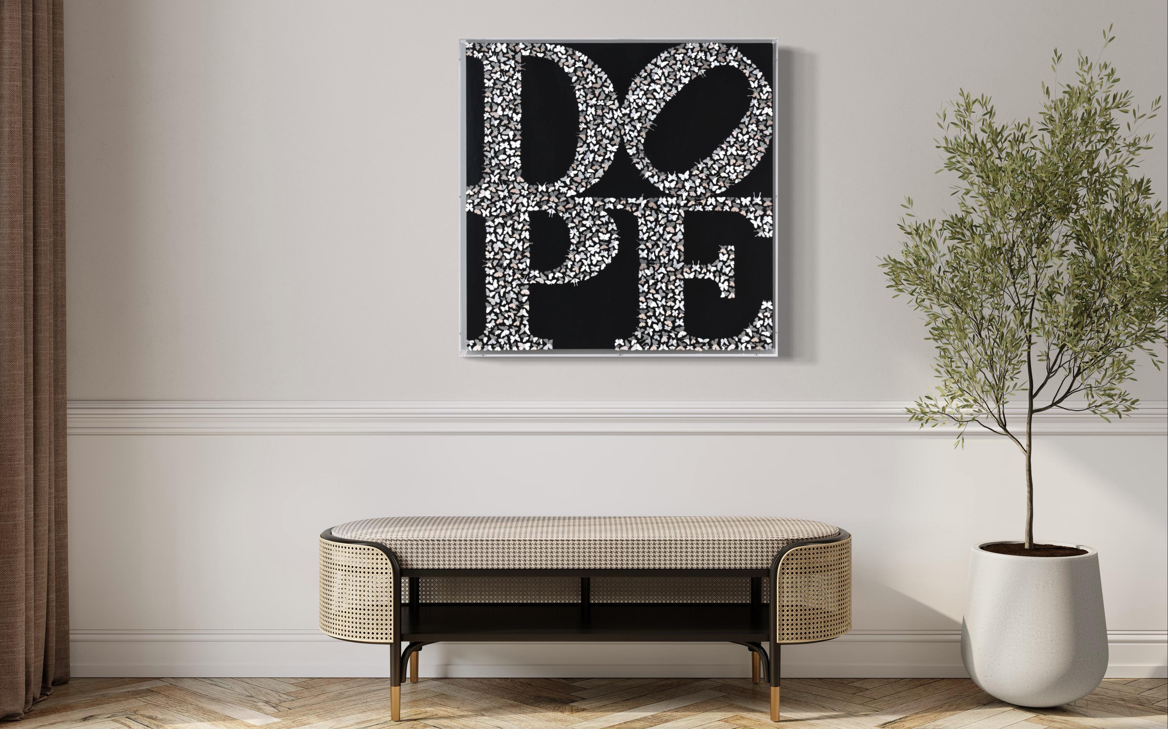 „ Totally DOPE“ von Charles Patrick / Schmetterlinge in Mischtechnik im Angebot 1