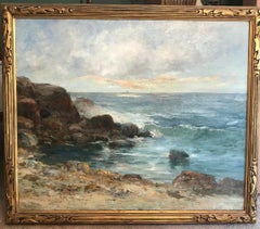  "Off the Coast of Maine" oil original Newcomb Macklin frame, Charles P Gruppe