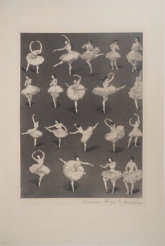 Ballet Positions - Original etching, Signed