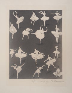 Ballet Positions - Original etching, Signed