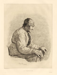 "Le Charpentier" original etching