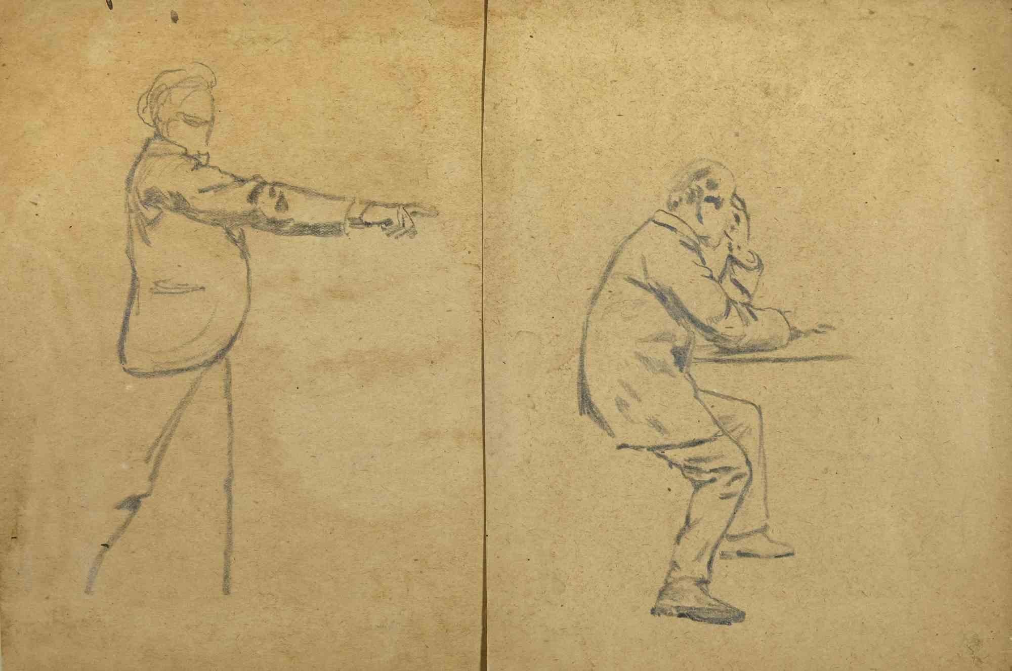 Study of Figures is anartwork realized by Charles Paul Renouard (1845-1924) in the early 20th century.

Pencil drawing.

Good condition.

Not signed.

The drawing is glued on a cardboard.