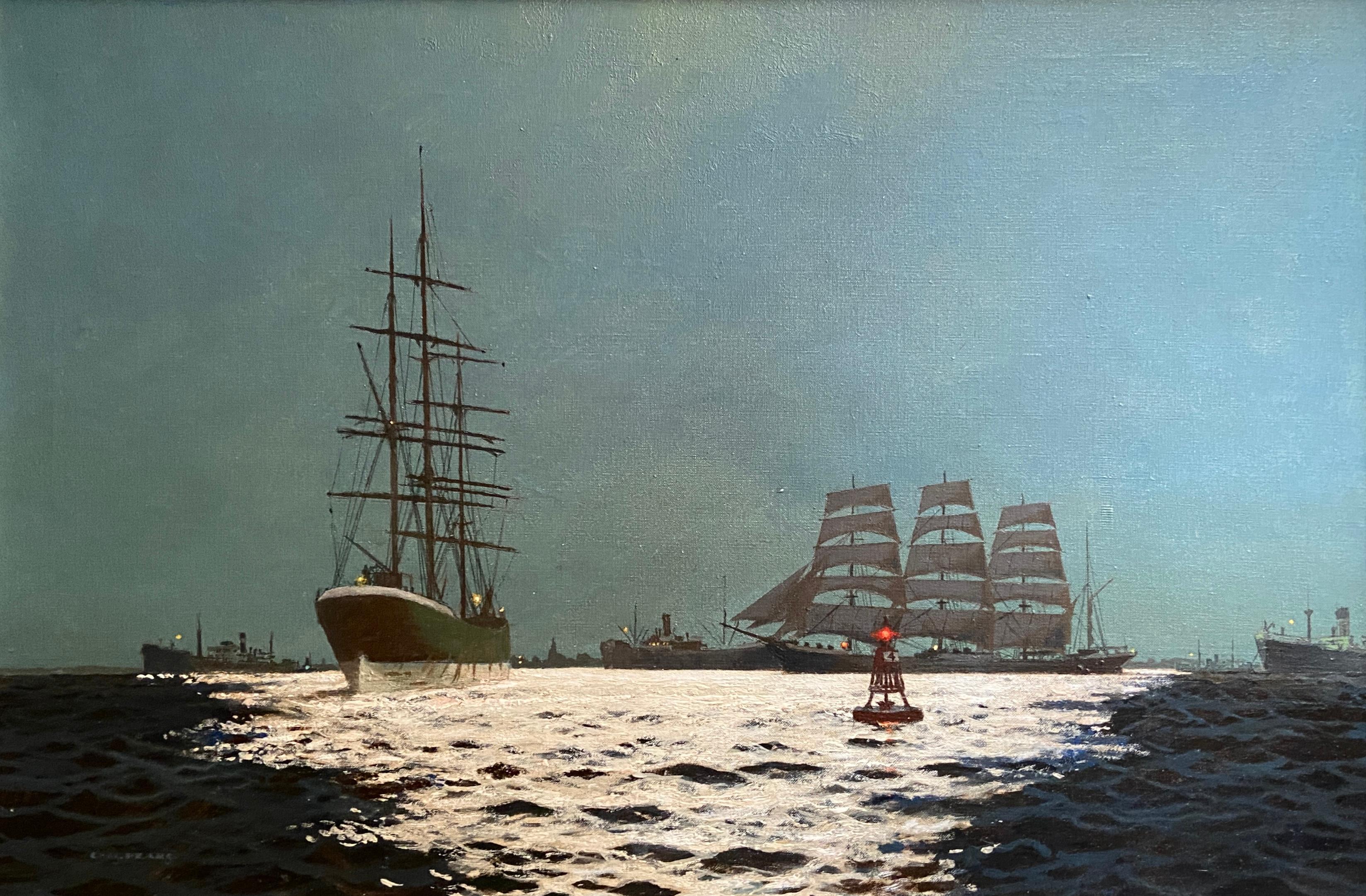Landscape Painting di Charles Pears - La rada