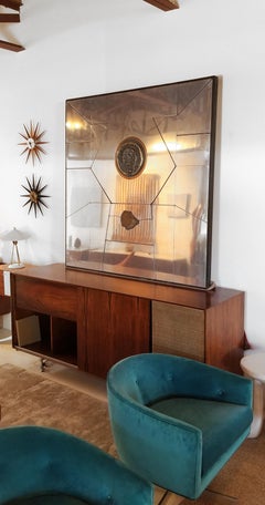 Charles Pebworth Studio Wall Sculpture in Cast Bronze & Polished Aluminum