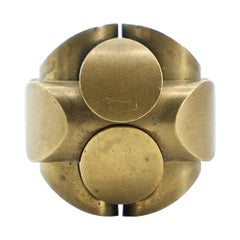 Charles Perry Brass Mathematic Puzzle Sculpture Mid-Century MIT Interior Design