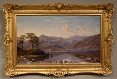 Oil Painting by Charles Pettitt “Early Morning, Coniston Lake and Mountains, Nor