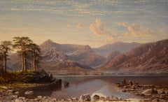 Oil Painting by Charles Pettitt “Early Morning, Coniston Lake and Mountains, Nor