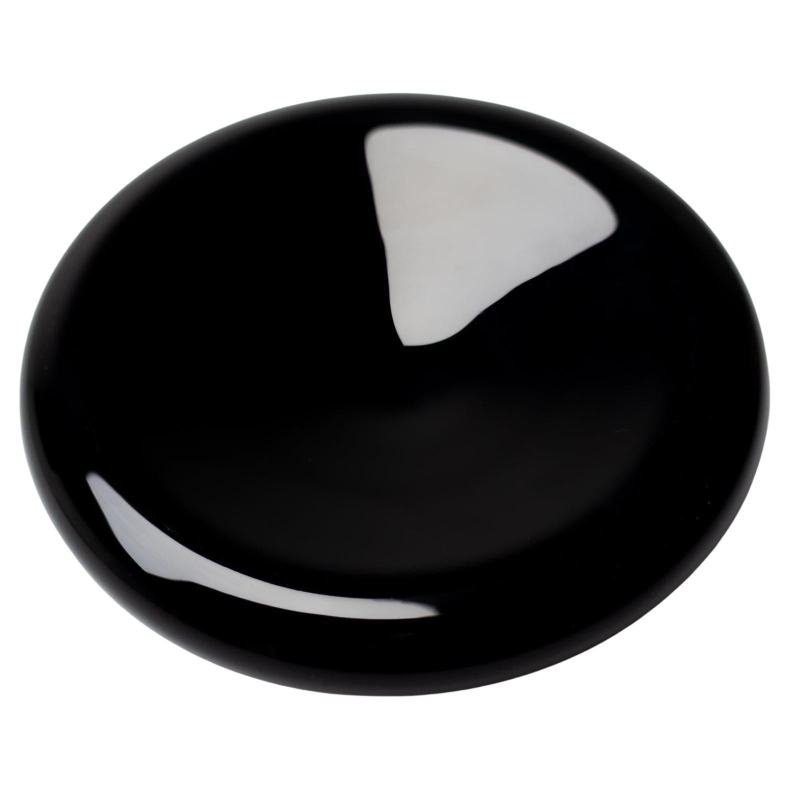 Charles Pfister Black Murano Glass Bowl for Salviati, Italy, circa 1970 en venta