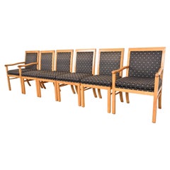 Charles Pfister lot de six chaises de salle à manger Primavera modernes pour Baker Furniture