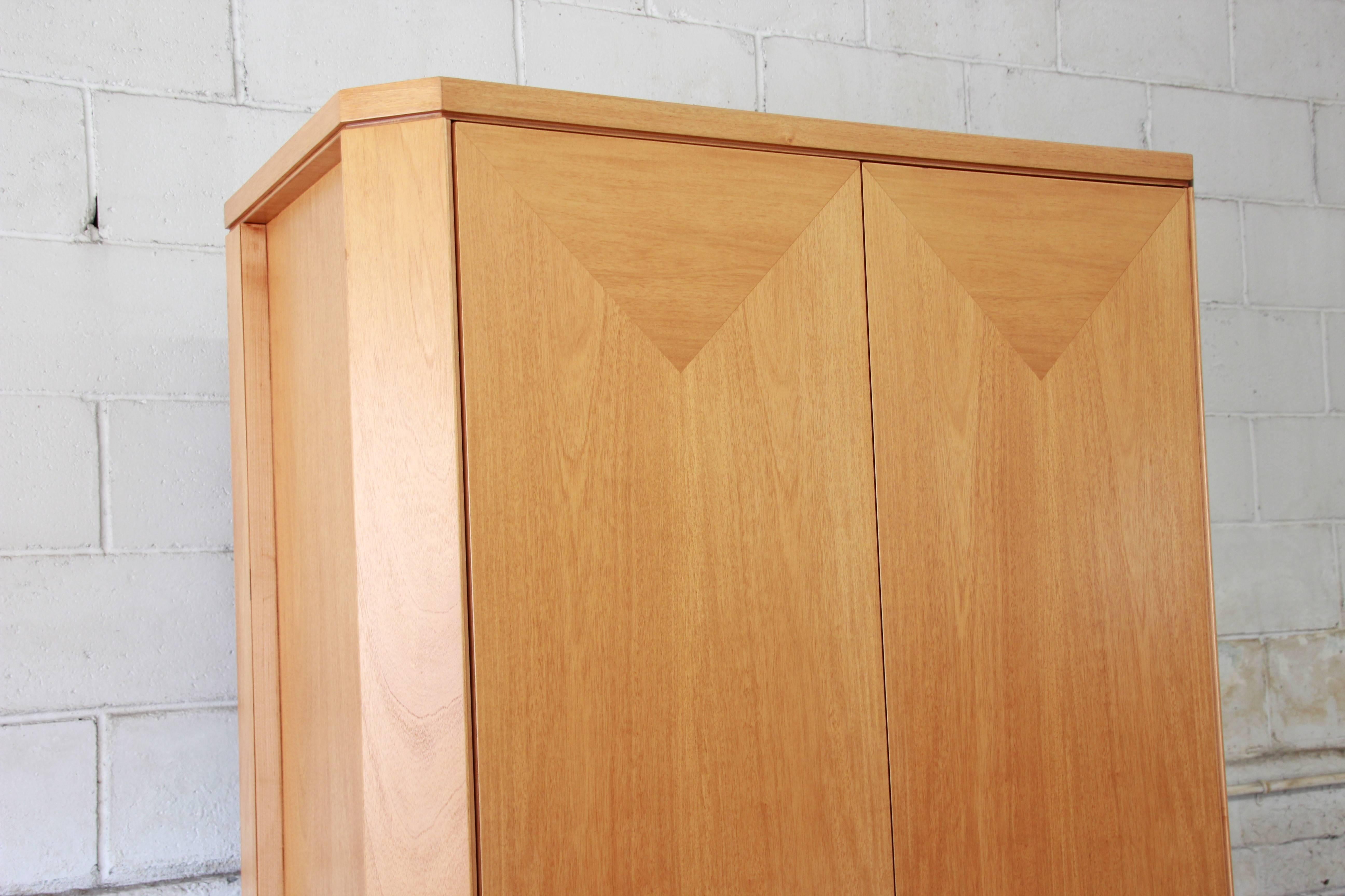 Charles Pfister for Baker Furniture Primavera Art Deco Wardrobe Dresser In Good Condition In South Bend, IN