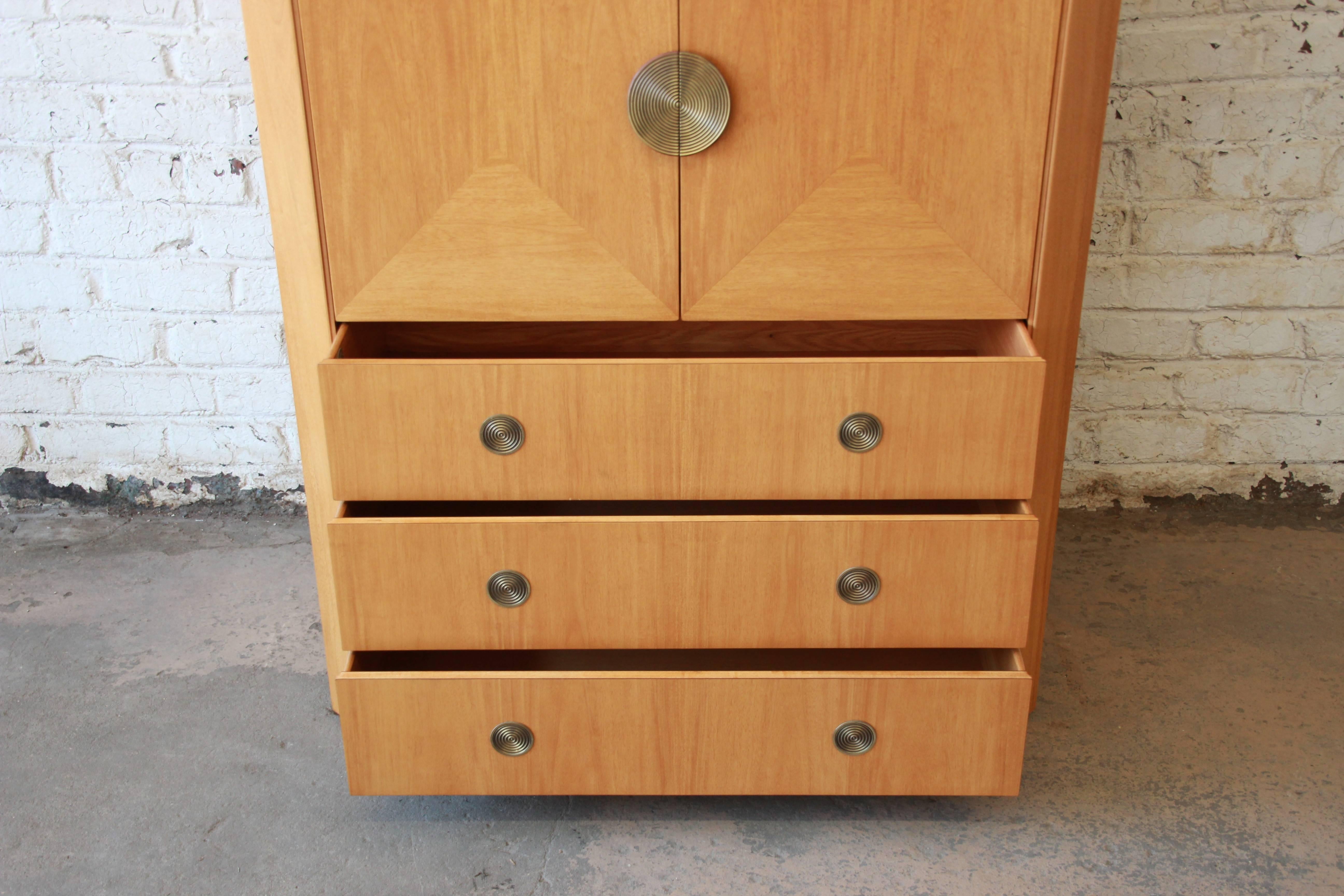Charles Pfister for Baker Furniture Primavera Art Deco Wardrobe Dresser 1