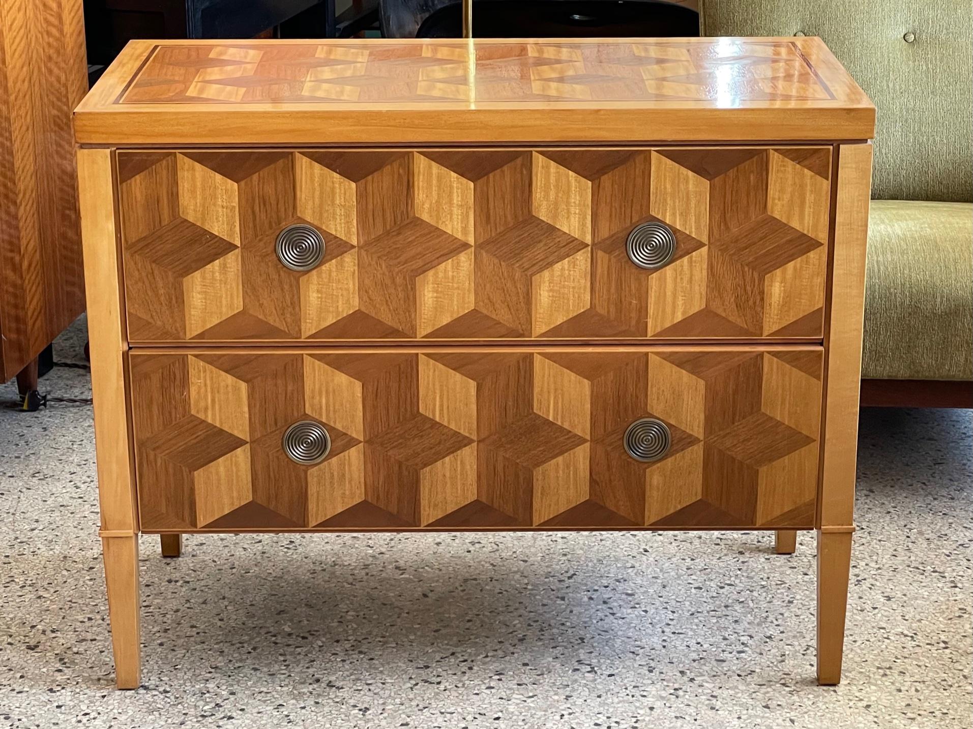 Post-Modern Charles Pfister for Baker Inlaid Parquetry Chest