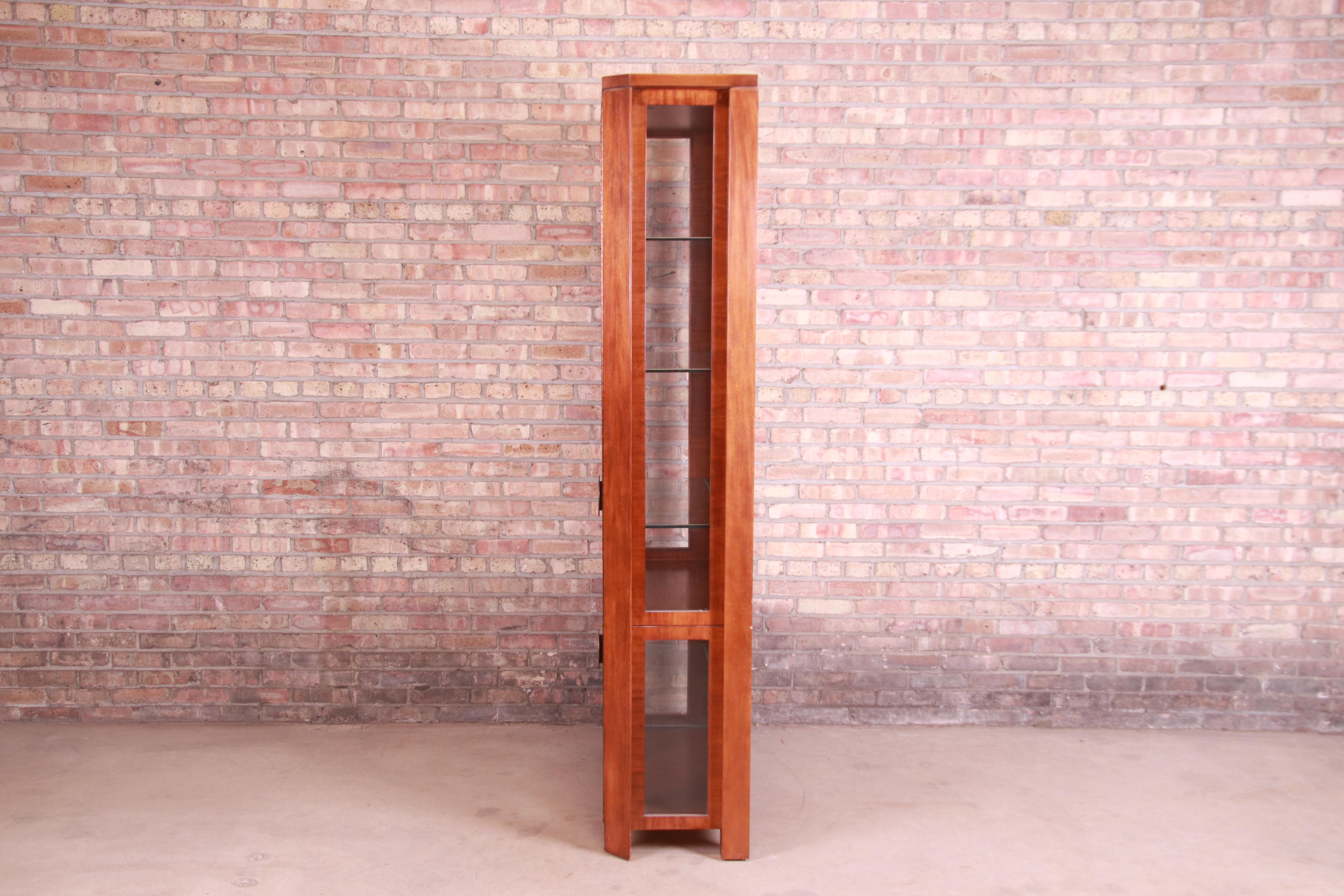 Charles Pfister for Baker Modern Art Deco Mahogany Display Cabinet or Bookcase 4