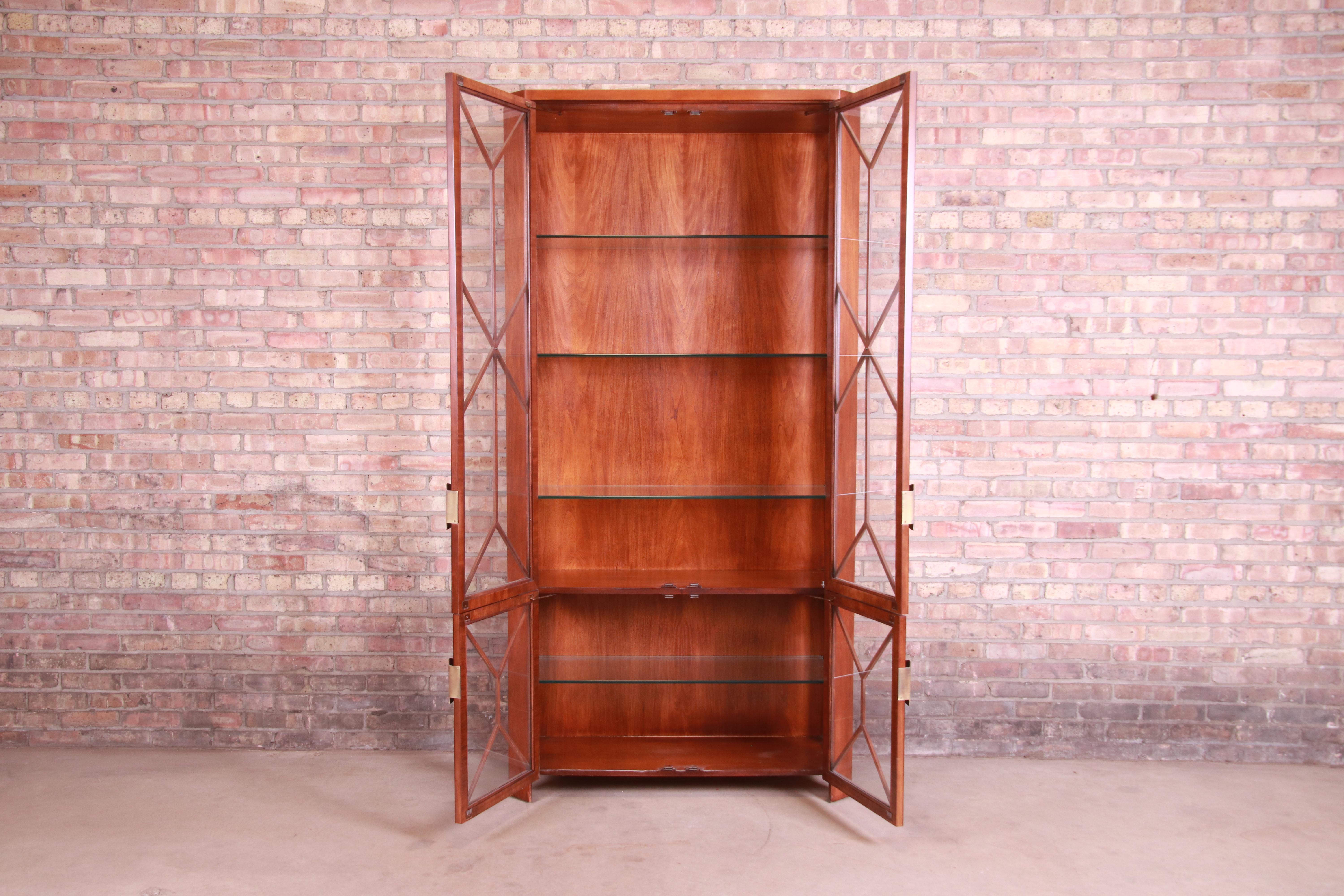 Charles Pfister for Baker Modern Art Deco Mahogany Display Cabinet or Bookcase 1