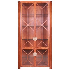 Charles Pfister for Baker Modern Art Deco Mahogany Display Cabinet or Bookcase