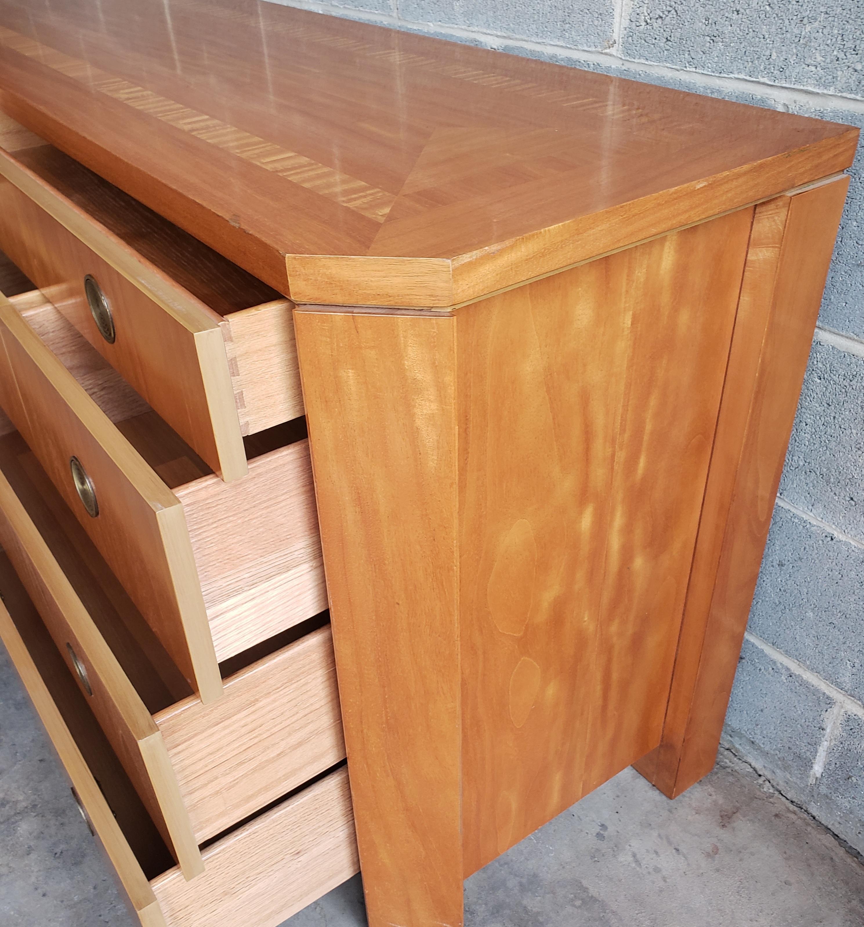 Late 20th Century Charles Pfister for Baker  Prima Vera Mahogany Dresser with Satinwood Top