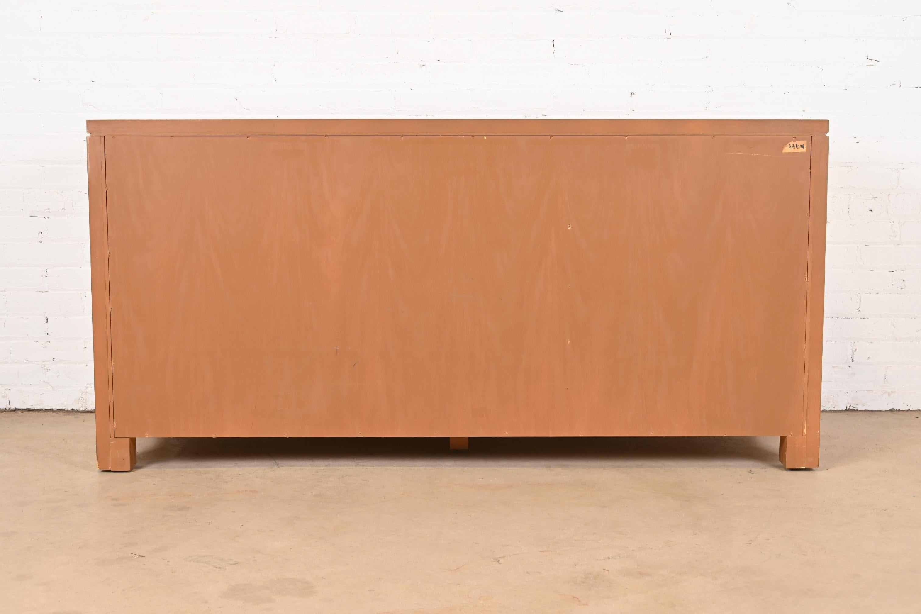 Charles Pfister for Baker Primavera Art Deco Sideboard Credenza or Bar Cabinet For Sale 12