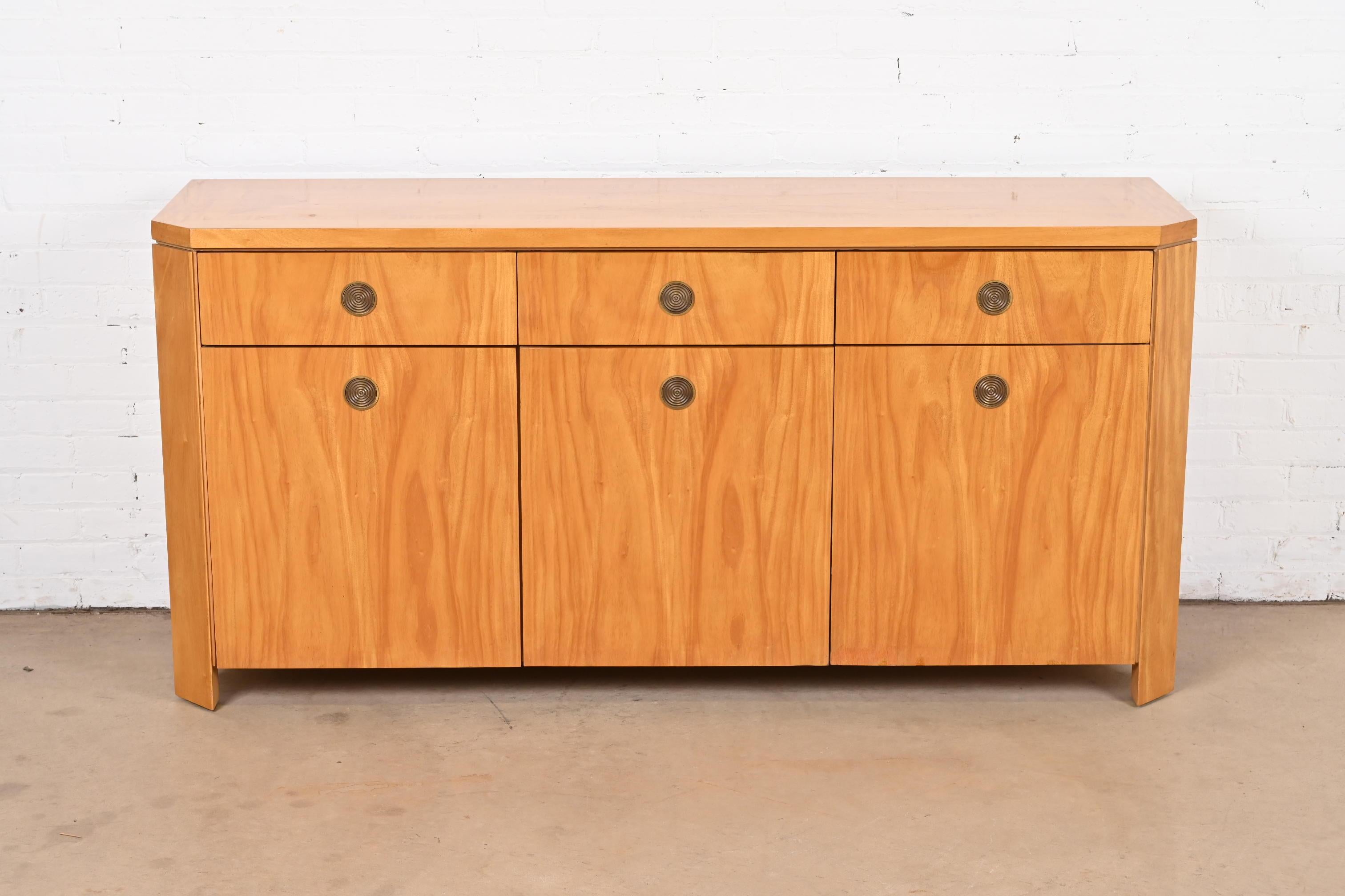 American Charles Pfister for Baker Primavera Art Deco Sideboard Credenza or Bar Cabinet