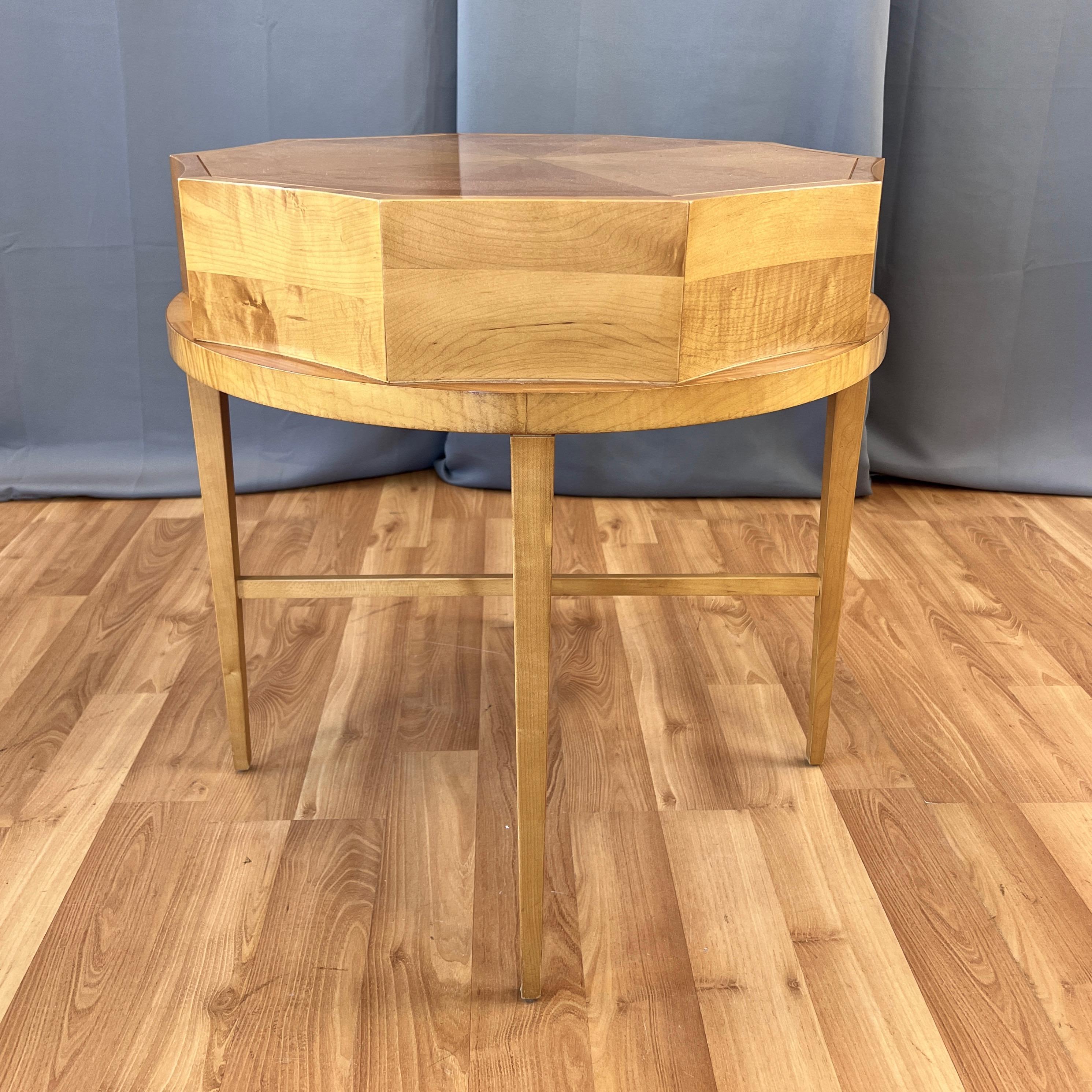 Michael Vanderbyl for Baker Archetype Decagonal Lamp Table with Drawer, 1990 In Good Condition In San Francisco, CA