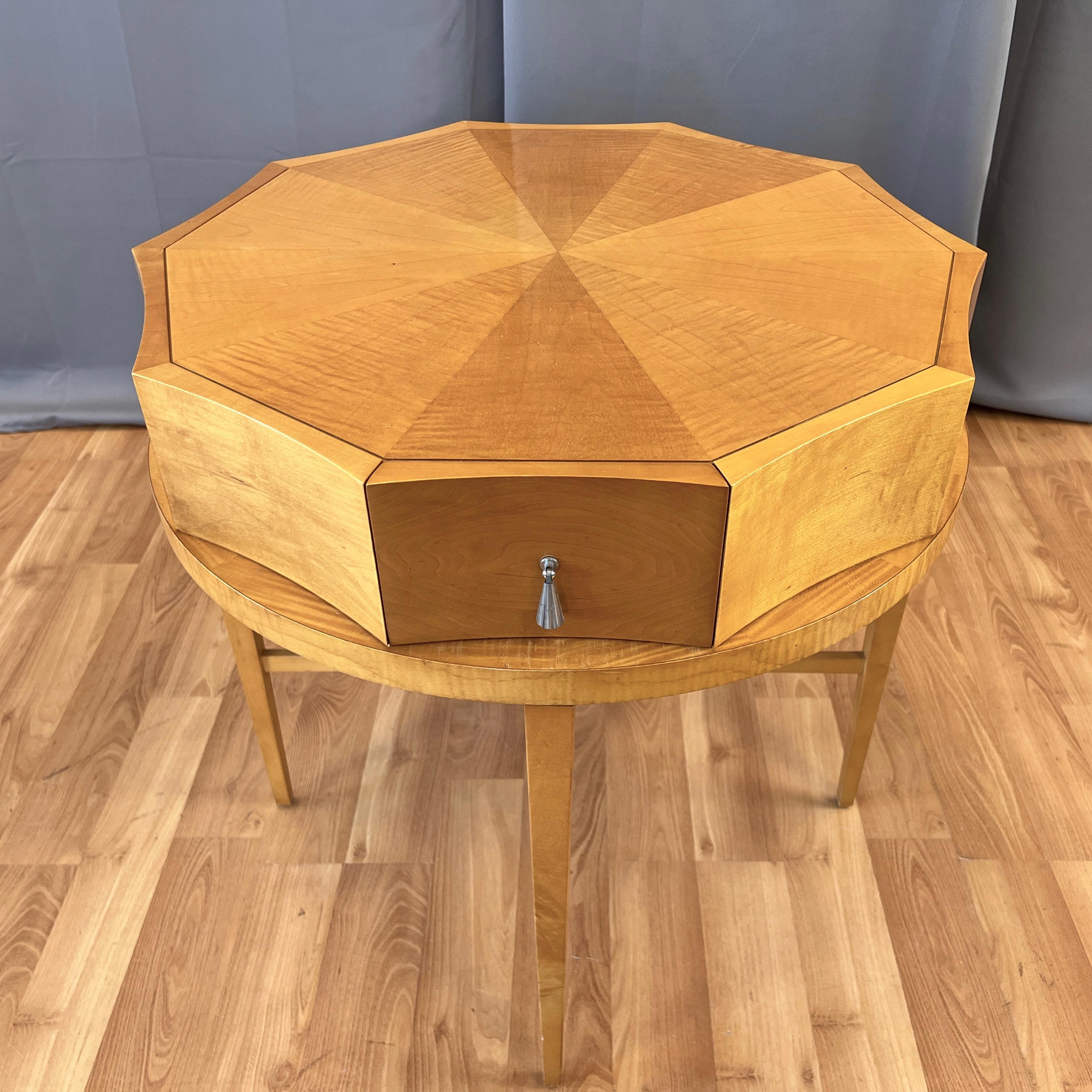 Michael Vanderbyl for Baker Archetype Decagonal Lamp Table with Drawer, 1990 1