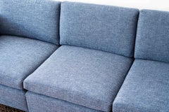 Charles Pfister for Knoll Blue Tweed Sofa