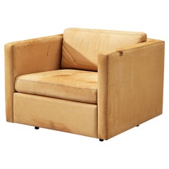 Used Charles Pfister for Knoll Club Chair in Camel Leather 