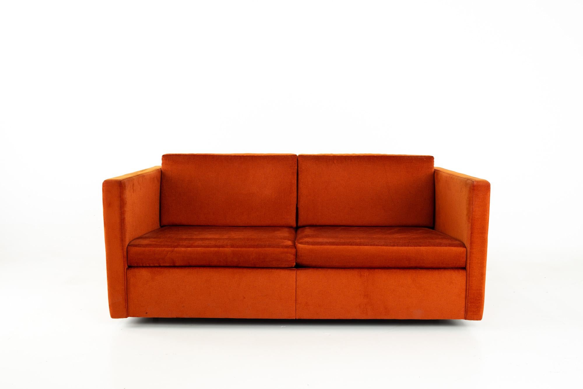 Mid-Century Modern Charles Pfister for Knoll Mid Century Loveseat Settee Sofa