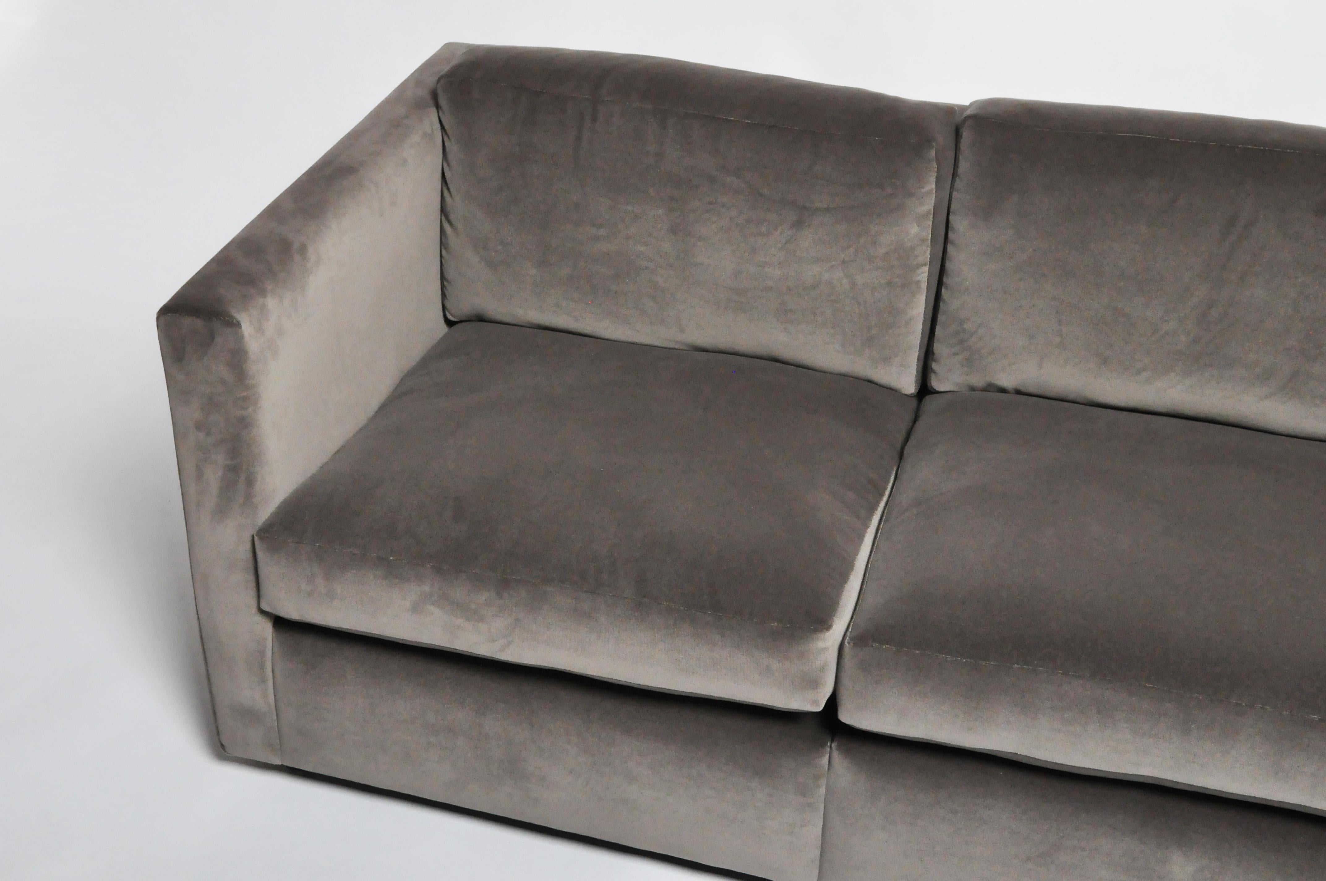 Mohair Charles Pfister Knoll Sofa