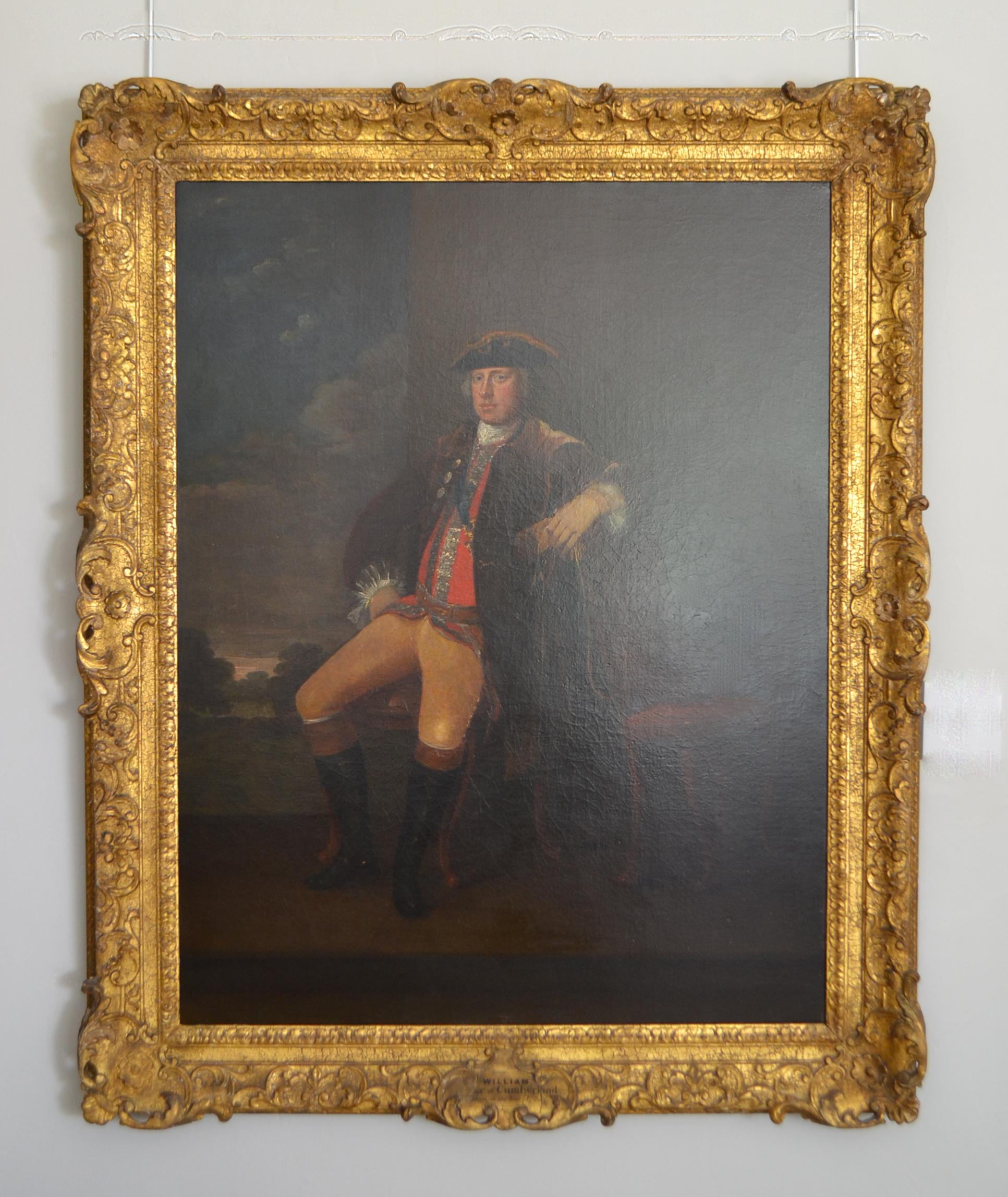 Portrait of a King's Messenger, 18th Century English Artist, Original Frame - Painting by Charles Philips