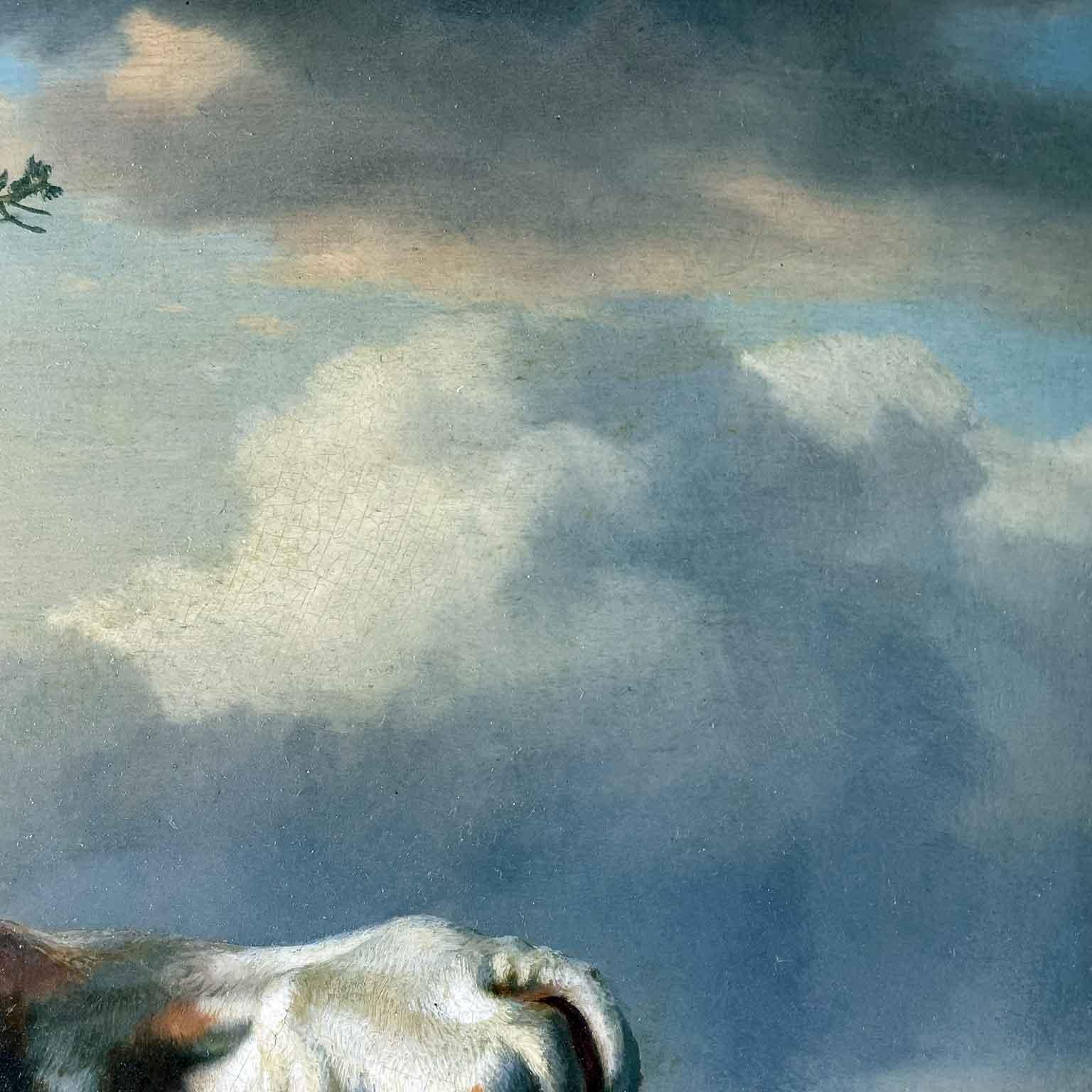 Paesaggio Antico Fiammingo con Scena Pastorale e Animali Tschaggeny 1849 en venta 5
