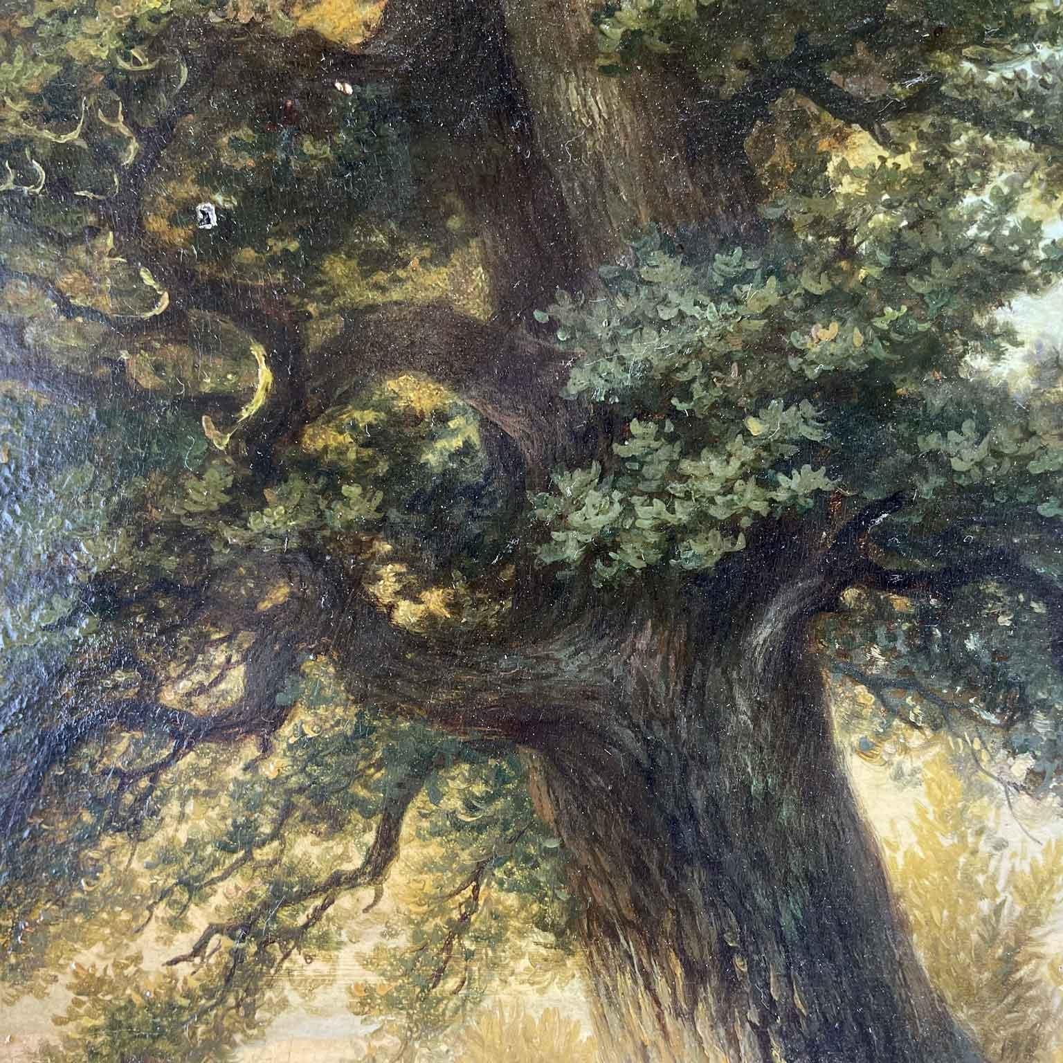 Paesaggio Antico Fiammingo con Scena Pastorale e Animali Tschaggeny 1849 en venta 7