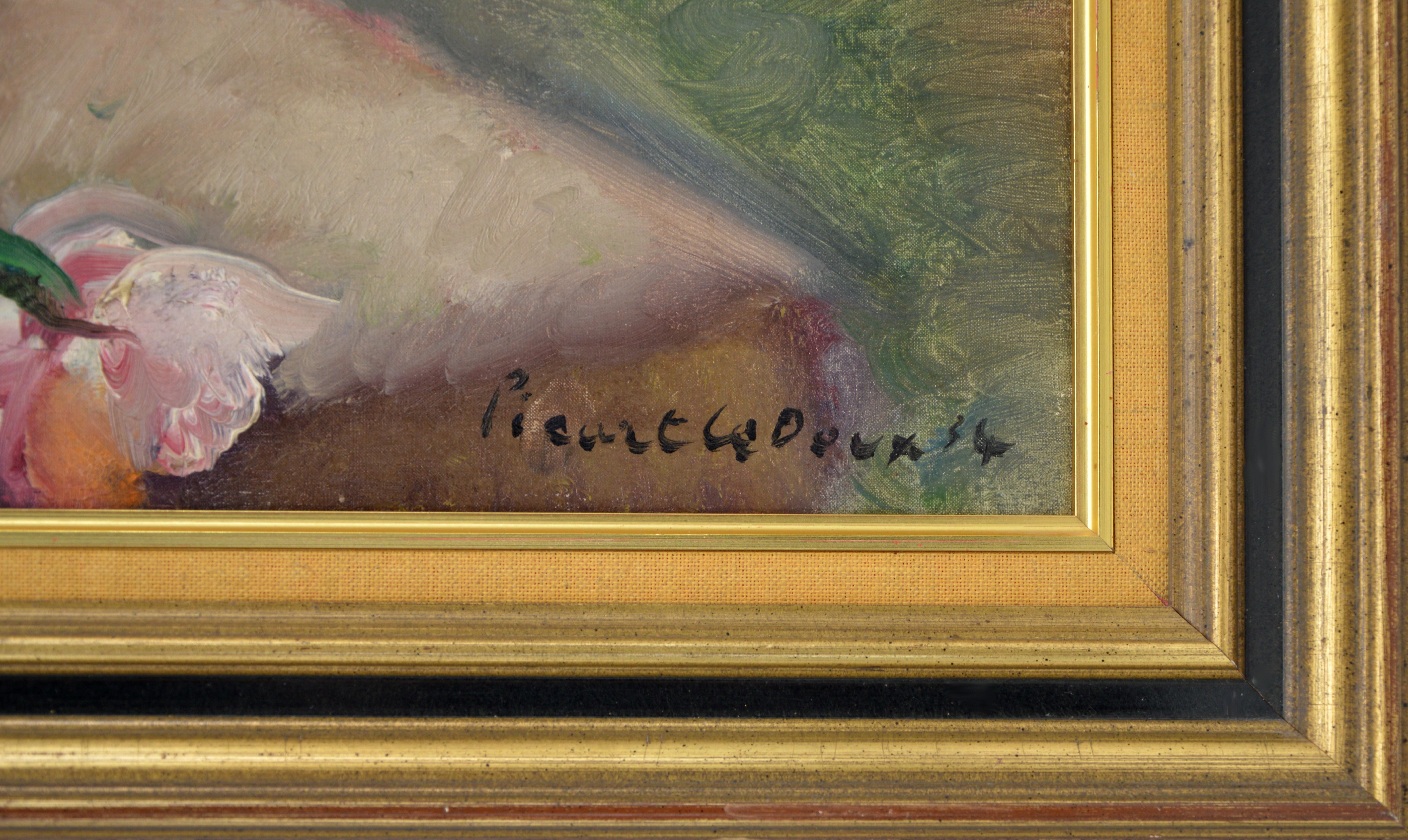 Huile sur toile de Charles PICART LE DOUX (1881-1959), France, 1934. Bouquet de fleurs sauvages. Œuvre d'art typique de la manière de Charles Picart Le Doux. Cependant, les couleurs robustes et contrastées confèrent à cette œuvre une puissance