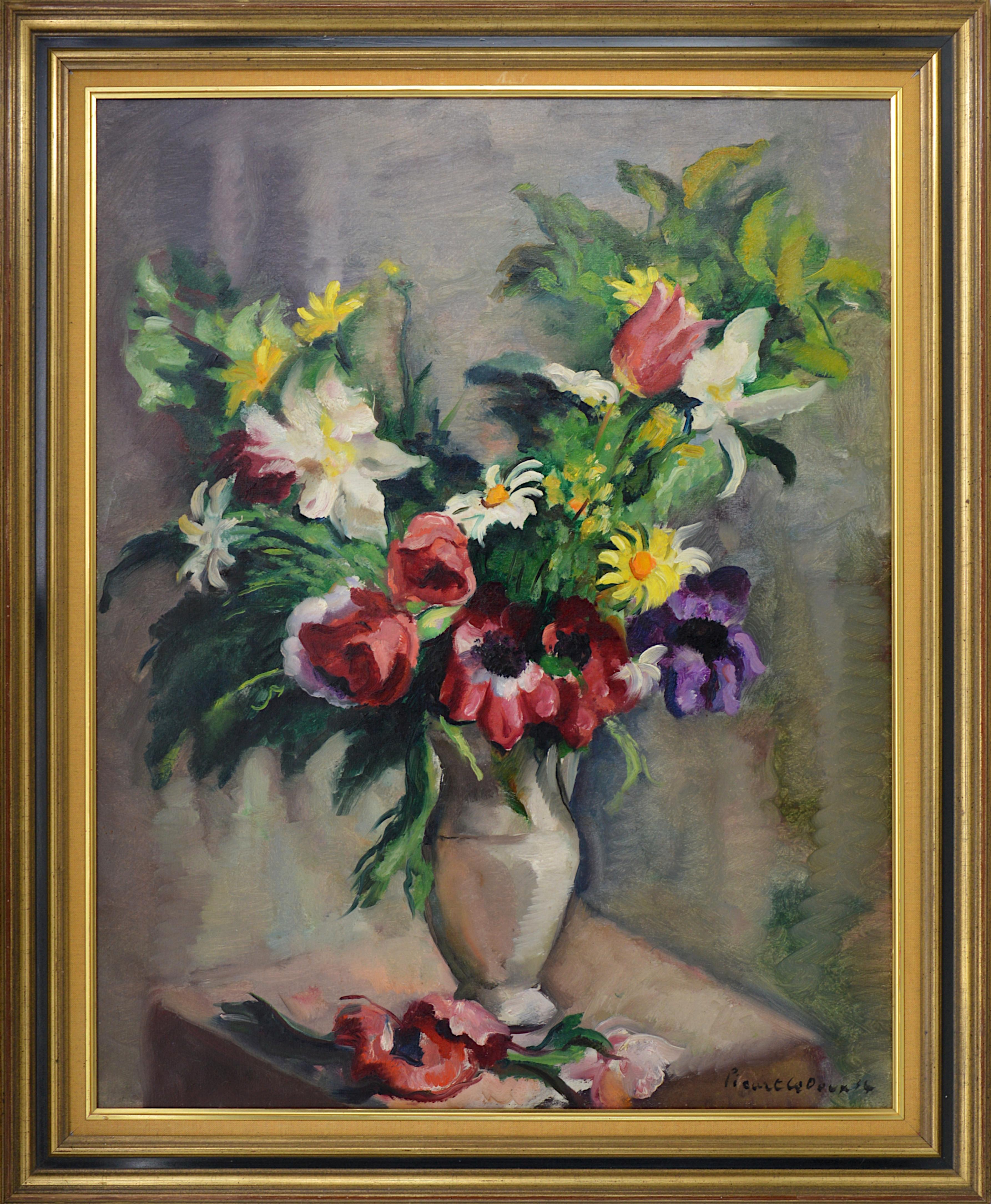 Charles Picart le Doux Still-Life Painting – Charles PICART LE DOUX, Blumenstrauß mit Wildblumen, 1934