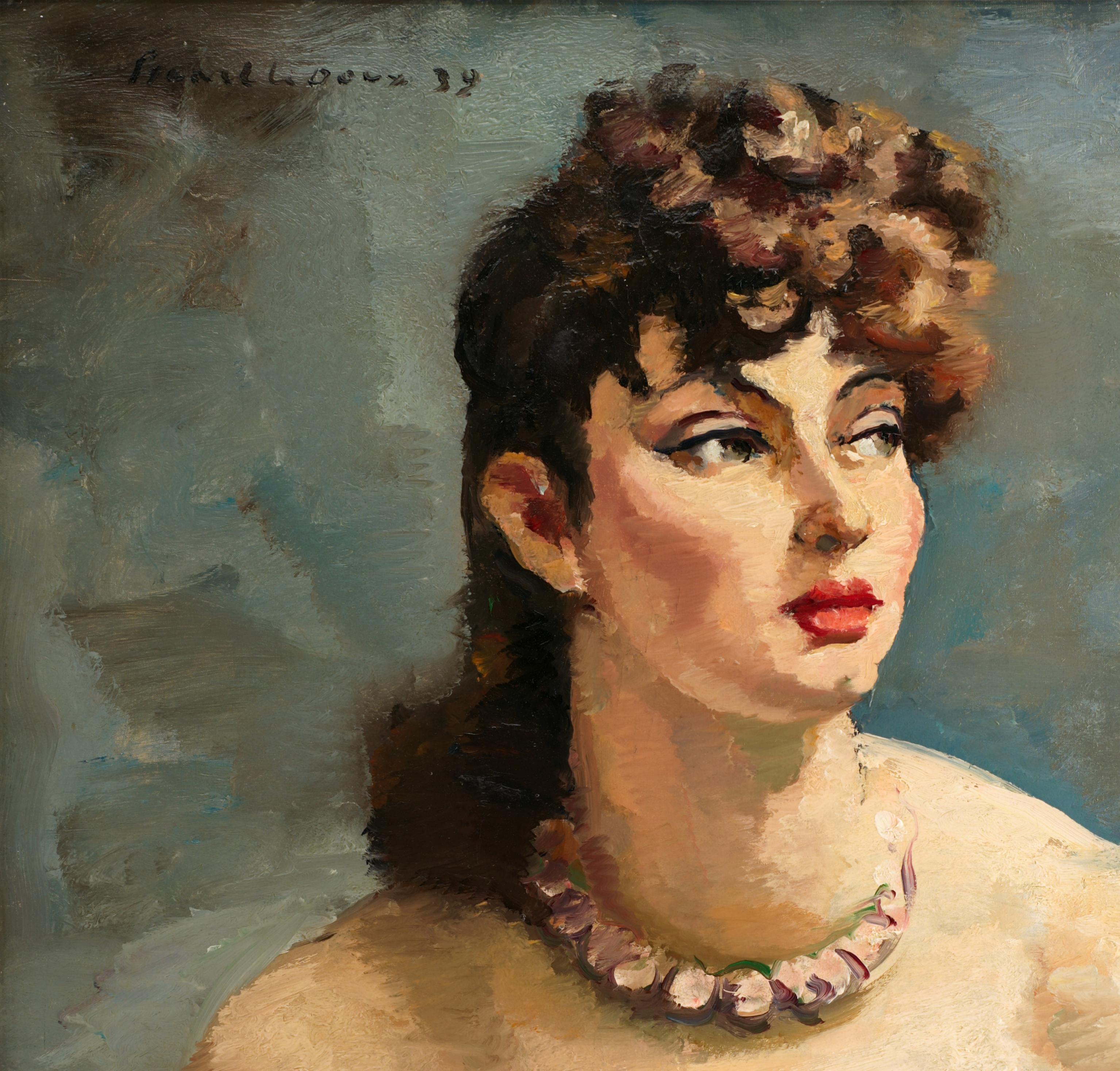 Charles PICART LE DOUX, Das schöne Mädchen, Öl auf Leinwand, 1939 (Post-Impressionismus), Painting, von Charles Picart le Doux