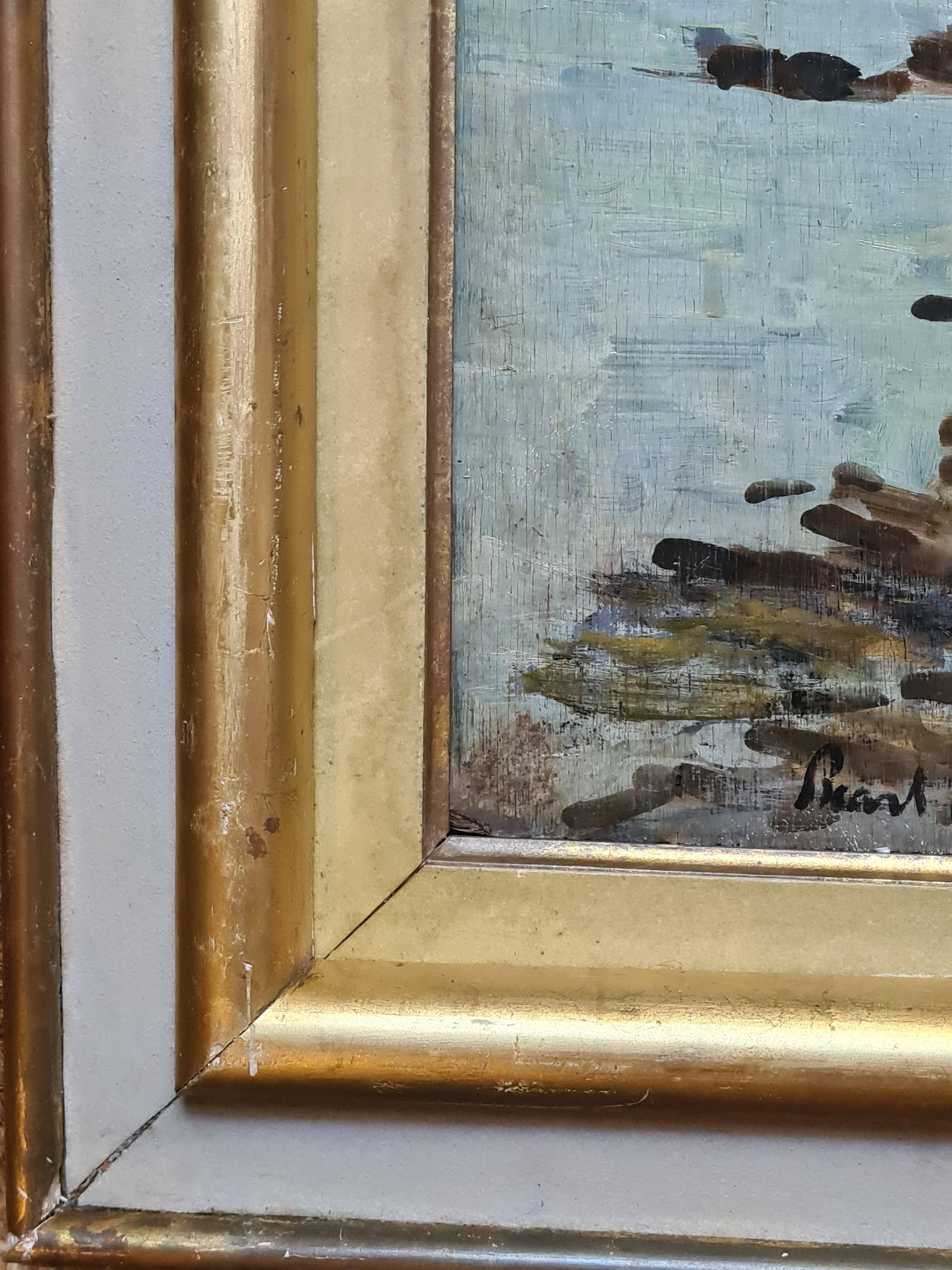 French Post Impressionist Landscape, The River Bank For Sale 5