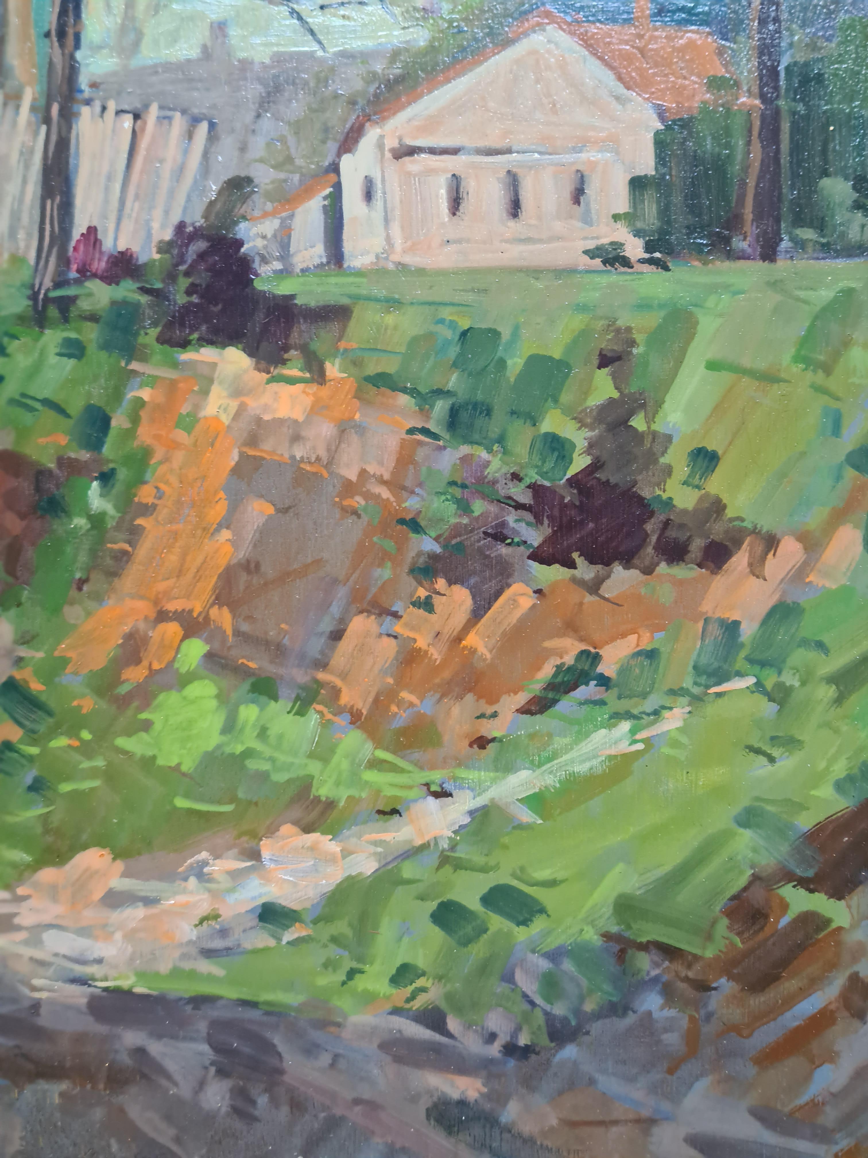 French Post Impressionist Landscape, The River Bank For Sale 3