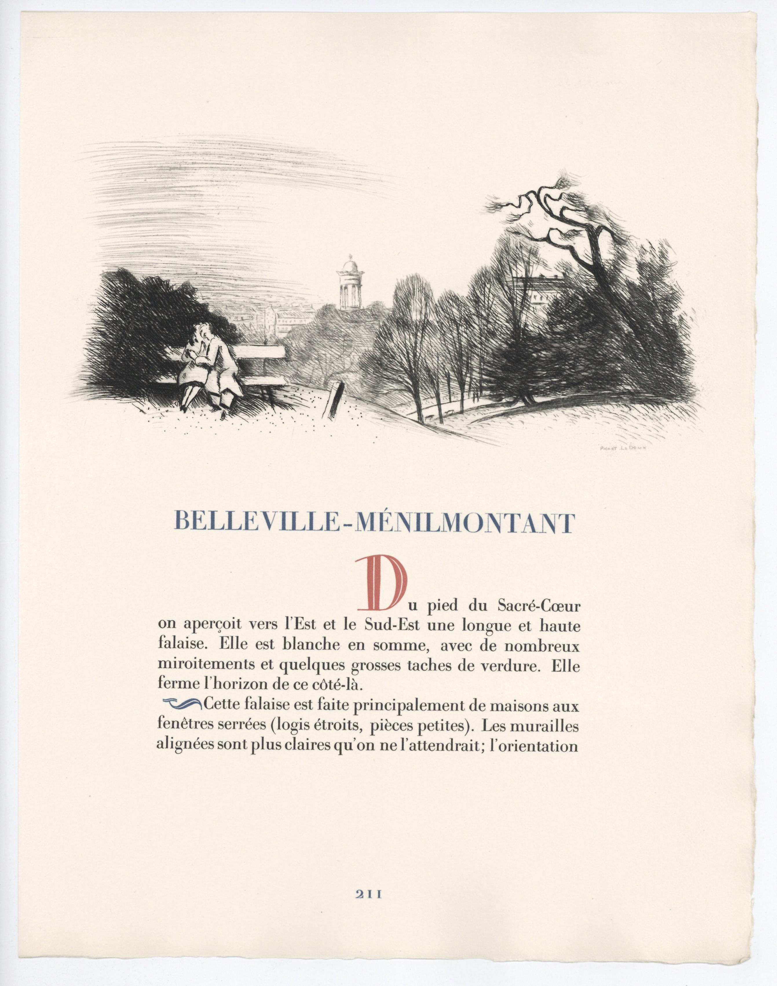 Medium: original etching. This impression on Canson et Montgolfier wove paper was printed in 1937 in an edition of 500 for the 