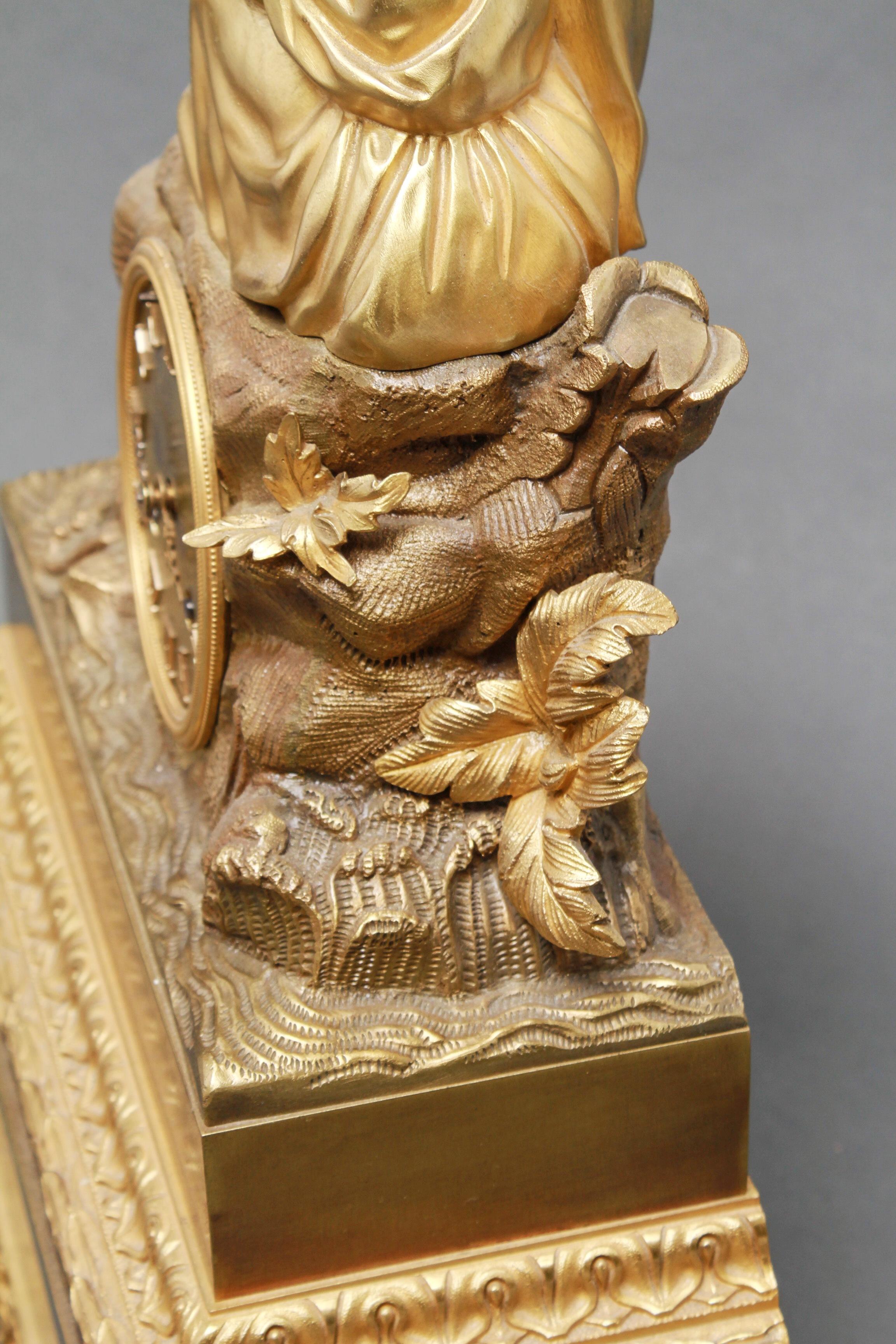 Charles Pickard French Neoclassical Revival Ormolu Gilt Bronze Mantel Clock 2