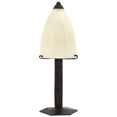 Charles Piguet French Art Deco Alabaster Table Lamp