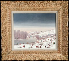 Heureux Dimanche en Hiver - Französische Winterlandschaft aus der Mitte des 20.
