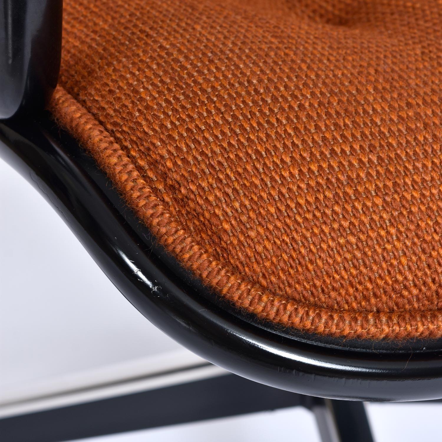 Charles Pollack for Knoll Orange Tweed Executive Chair w/ Height Tension Knob 1