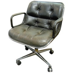 Charles Pollock, Knoll, Black "Executive Chair" Model Armchair