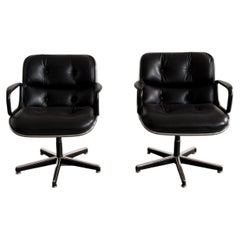 Charles Pollock Arm Chairs by Knoll International, Italy 1970s