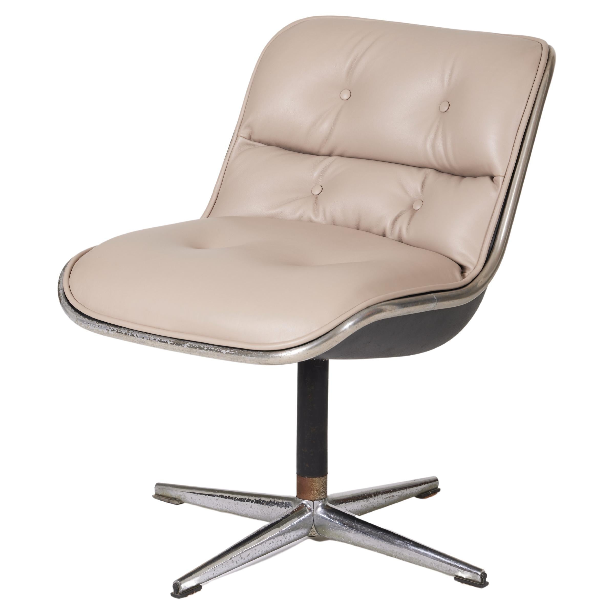 Charles Pollock For Knoll Leather Sling Arm Chair at 1stDibs